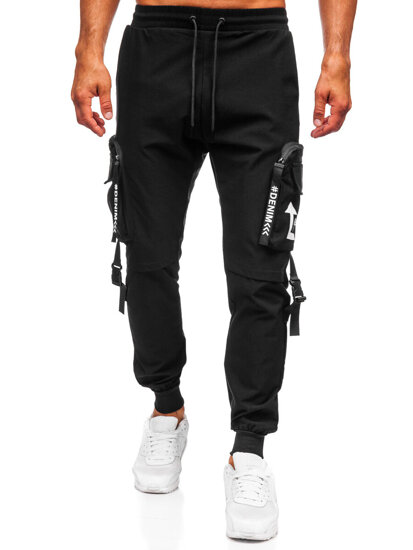 Men’s Cargo Joggers Black Bolf K13