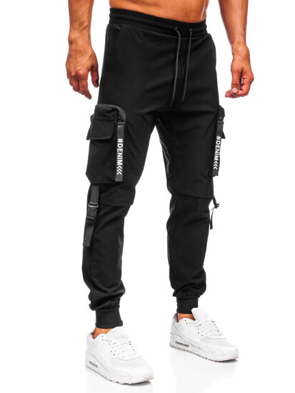 Men’s Cargo Joggers Black Bolf K13