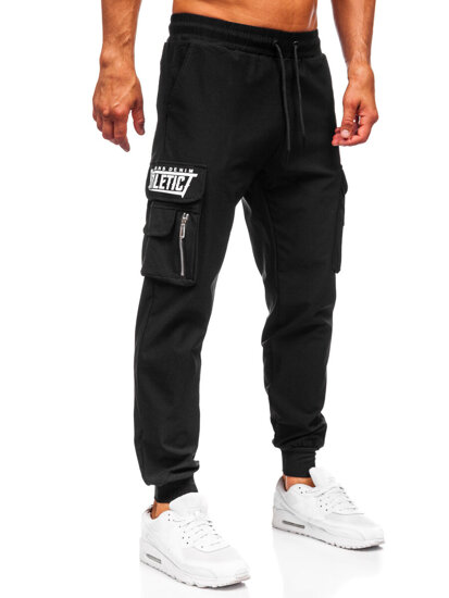 Men’s Cargo Joggers Black Bolf K16