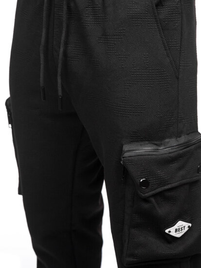 Men's Cargo Joggers Black Bolf K17