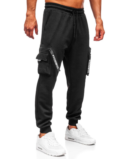 Men’s Cargo Joggers Black Bolf K18