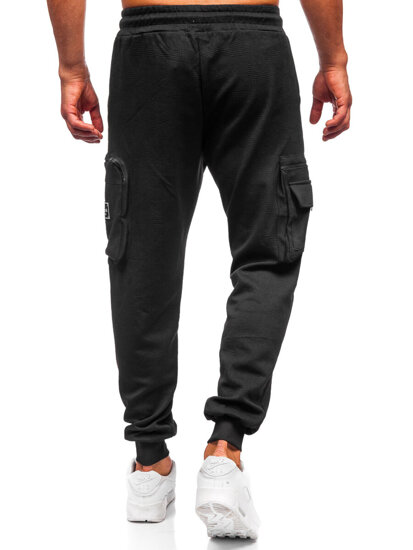 Men’s Cargo Joggers Black Bolf K18