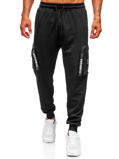 Men’s Cargo Joggers Black Bolf K18