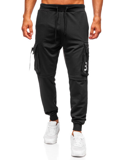 Men’s Cargo Joggers Black Bolf K19