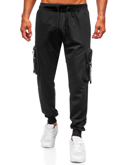 Men’s Cargo Joggers Black Bolf K20