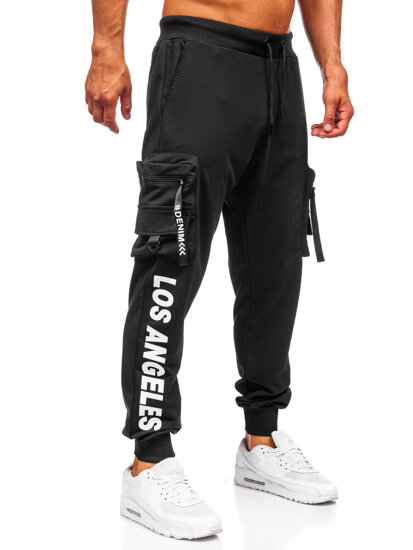 Men’s Cargo Joggers Black Bolf K21