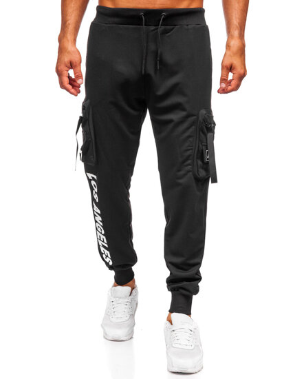 Men’s Cargo Joggers Black Bolf K21