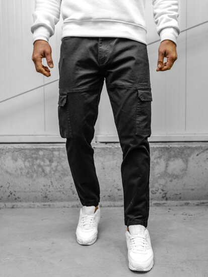 Men's Cargo Joggers Black Bolf S201A