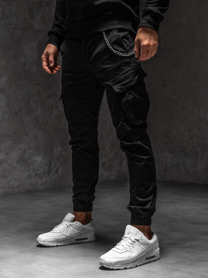 Men's Cargo Joggers Black Bolf SK850B