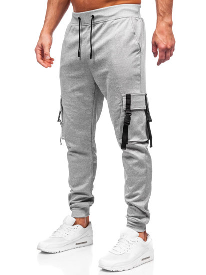 Men's Cargo Joggers Grey Bolf 8K1117