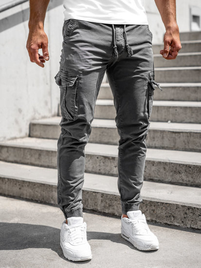 Men's Cargo Joggers Grey Bolf CT6706S0