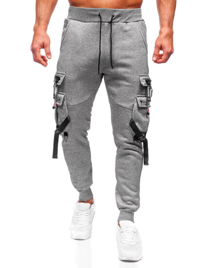 Men's Cargo Joggers Grey Bolf HSS015