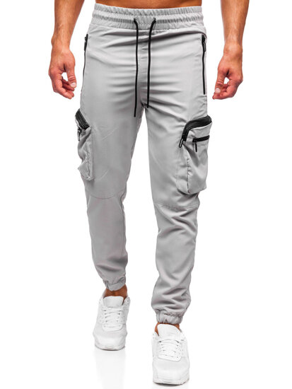 Men’s Cargo Joggers Grey Bolf HSS296