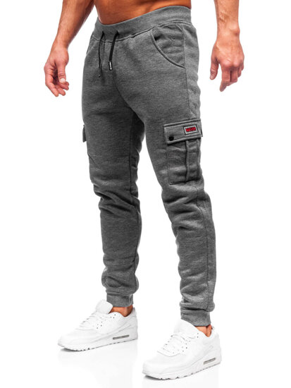 Men's Cargo Joggers Grey Bolf HY-809