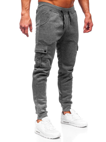 Men's Cargo Joggers Grey Bolf HY-809