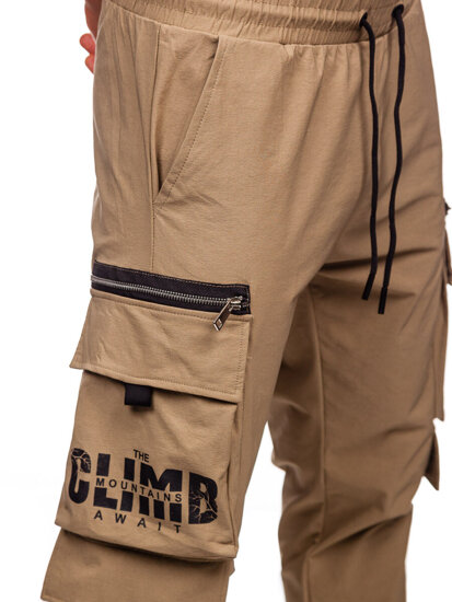 Men’s Cargo Joggers Khaki Bolf K12