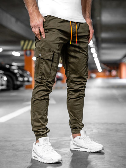 cuffed cargo joggers mens