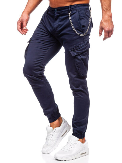 Men's Cargo Joggers Navy Blue Bolf SK850