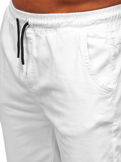 Men's Cargo Joggers White Bolf 001