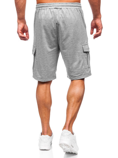 Men's Cargo Shorts Grey Bolf 8K218