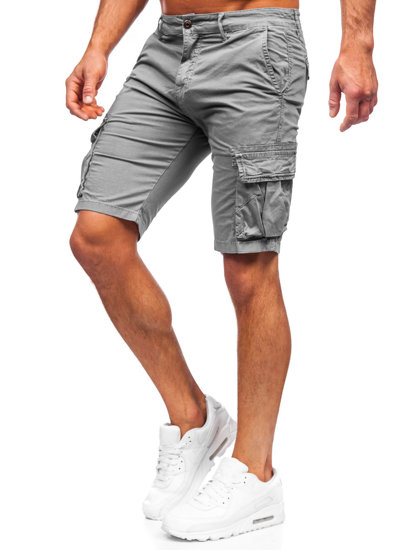 Men's Cargo Shorts Grey Bolf YF2221