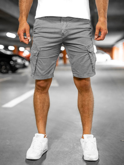 Men's Cargo Shorts Grey Bolf YF2222