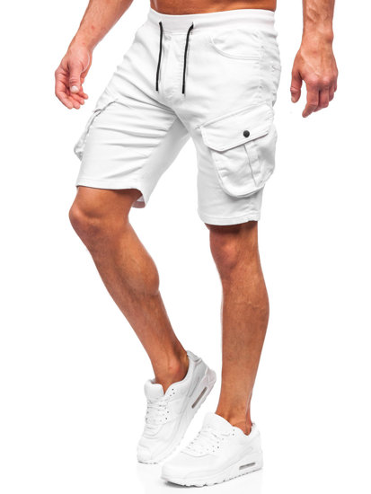 Men's Cargo Shorts White Bolf 384K