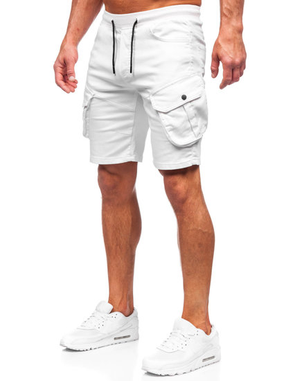 Men's Cargo Shorts White Bolf 384K