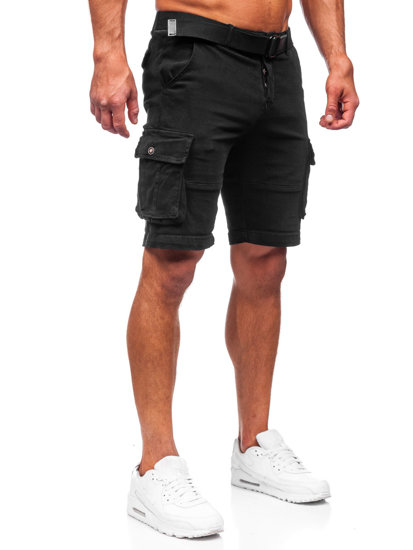 Men's Cargo Shorts with Belt Black Bolf MP0109N