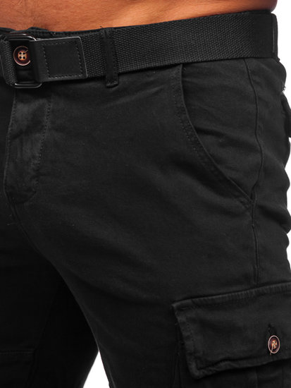 Men's Cargo Shorts with Belt Black Bolf MP0109NA