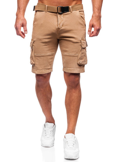 Men's Cargo Shorts with Belt Camel Bolf MP0109K