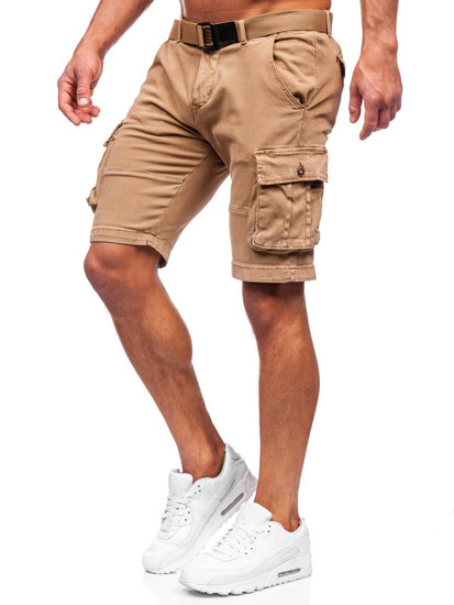 Men's Cargo Shorts with Belt Camel Bolf MP0109K