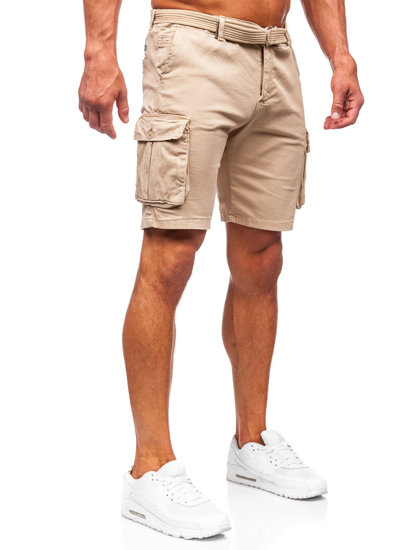 Men's Cargo Shorts with belt Camel Bolf 010