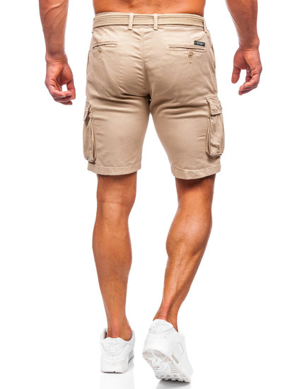 Men's Cargo Shorts with belt Camel Bolf 010