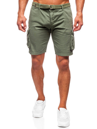 Men's Cargo Shorts with belt Khaki Bolf 010