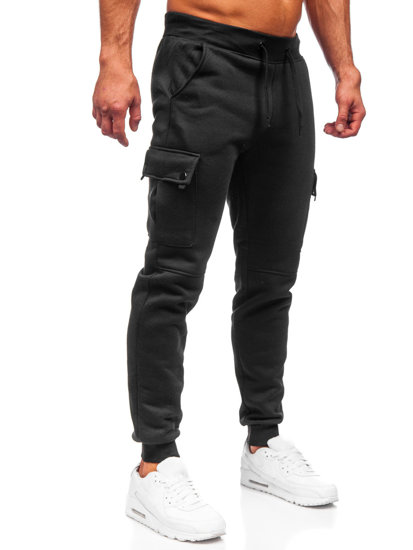 Men's Cargo Sweatpants Black Bolf JX325