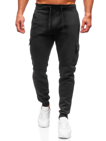 Men's Cargo Sweatpants Black Bolf JX325