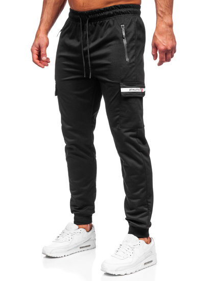 Men's Cargo Sweatpants Black Bolf JX5063