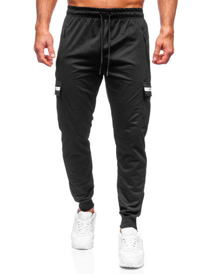 Men's Cargo Sweatpants Black Bolf JX5063