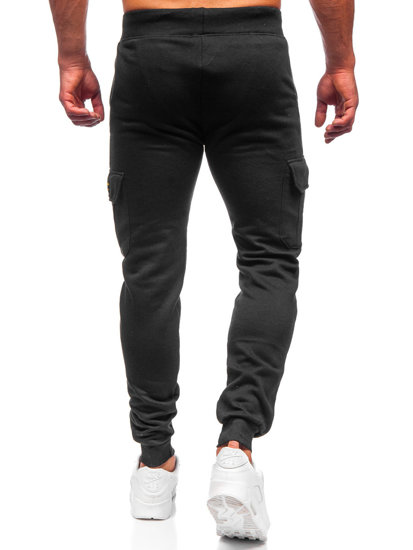 Men's Cargo Sweatpants Black Bolf JX8709