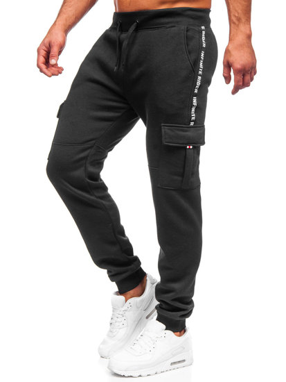 Men's Cargo Sweatpants Black Bolf JX9395