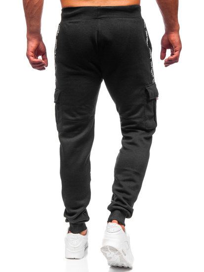 Men's Cargo Sweatpants Black Bolf JX9395