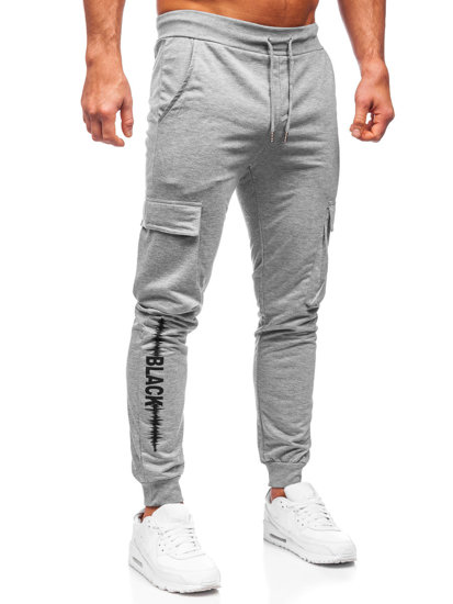 Men's Cargo Sweatpants Grey Bolf HW2357