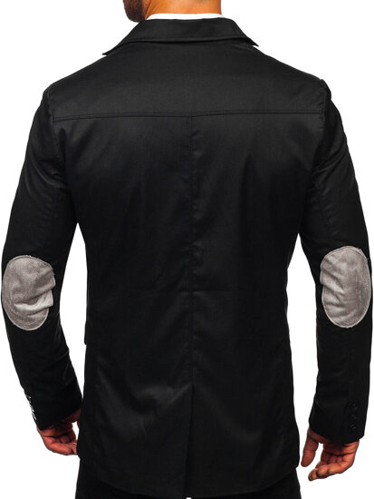 Men's Casual Blazer Black-Grey Bolf Y606