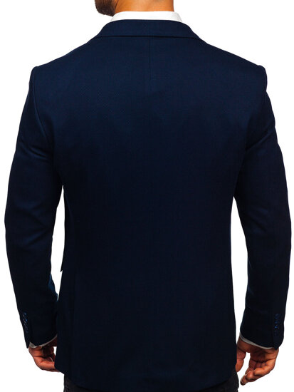 Men’s Casual Blazer Navy Blue Bolf 02