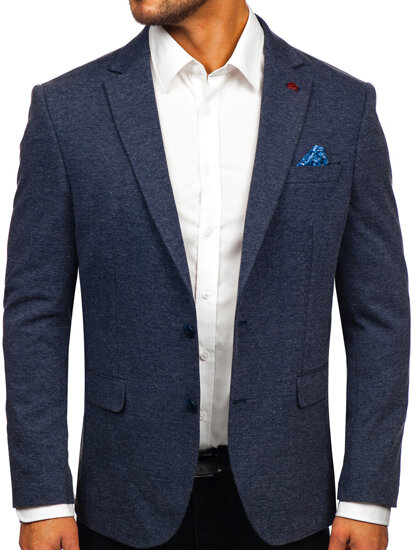 Men's Casual Blazer Navy Blue Bolf 023