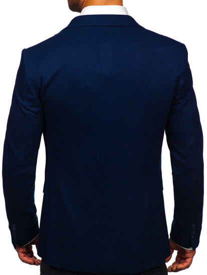 Men’s Casual Blazer Navy Blue Bolf 04