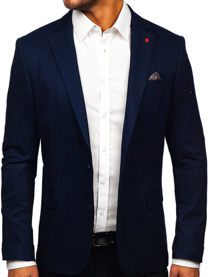 Men’s Casual Blazer Navy Blue Bolf 06