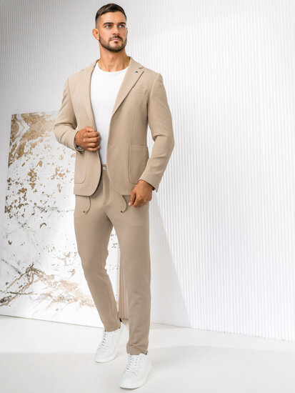 Men's Casual Suit Beige Bolf 01