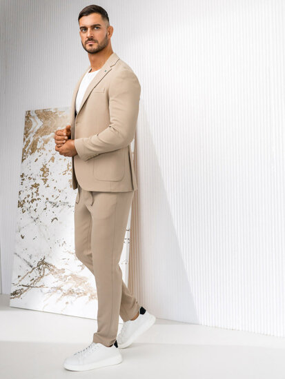 Men's Casual Suit Beige Bolf 01